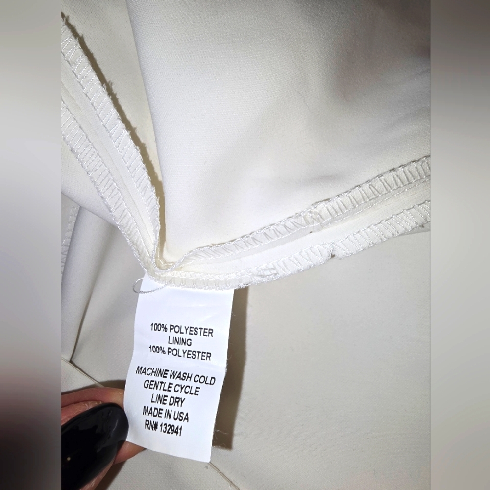 Amanda Uprichard White Dress Shorts Golf Caddy Cut Sz Large - Picture 10 of 12